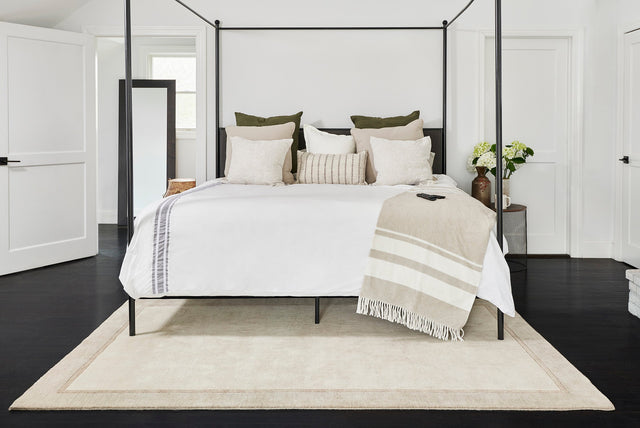 Beckton Collection area rug in a room
