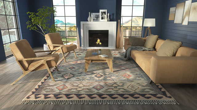 Nomad Collection area rug in a room