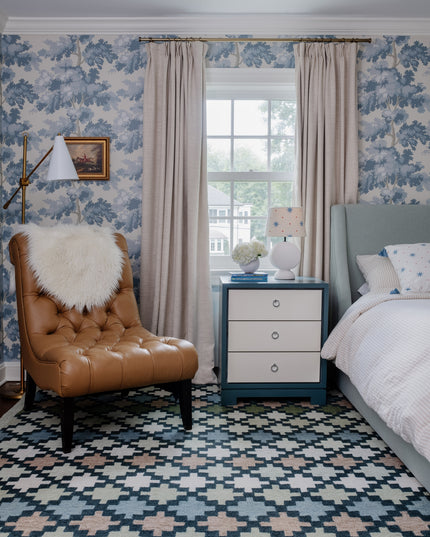 Erin Gates Abbott Diamond Trellis - Blue